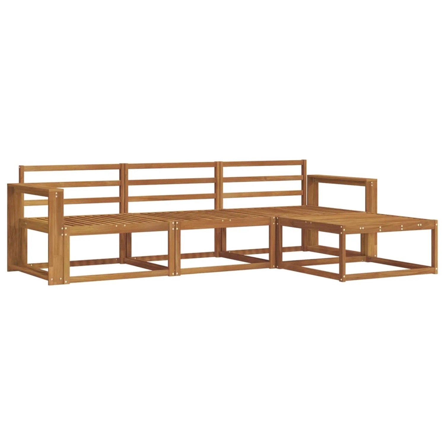 vidaXL Outdoor-Sofagarnitur 4-Tlg Natur Massivholz Akazie 3367407