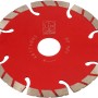 LUX Diamant-Trennscheibe Turbo, 115 mm, für Winkelschleifer. Rote Scheibe mit Diamantsegmenten.