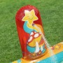 Detailansicht des farbenfrohen Bestway Wasserspielcenter Retro Welt mit Wassersprinkler.