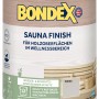 Dose Bondex Sauna Finish Weiß 1 l für Holzoberflächen im Innenbereich.