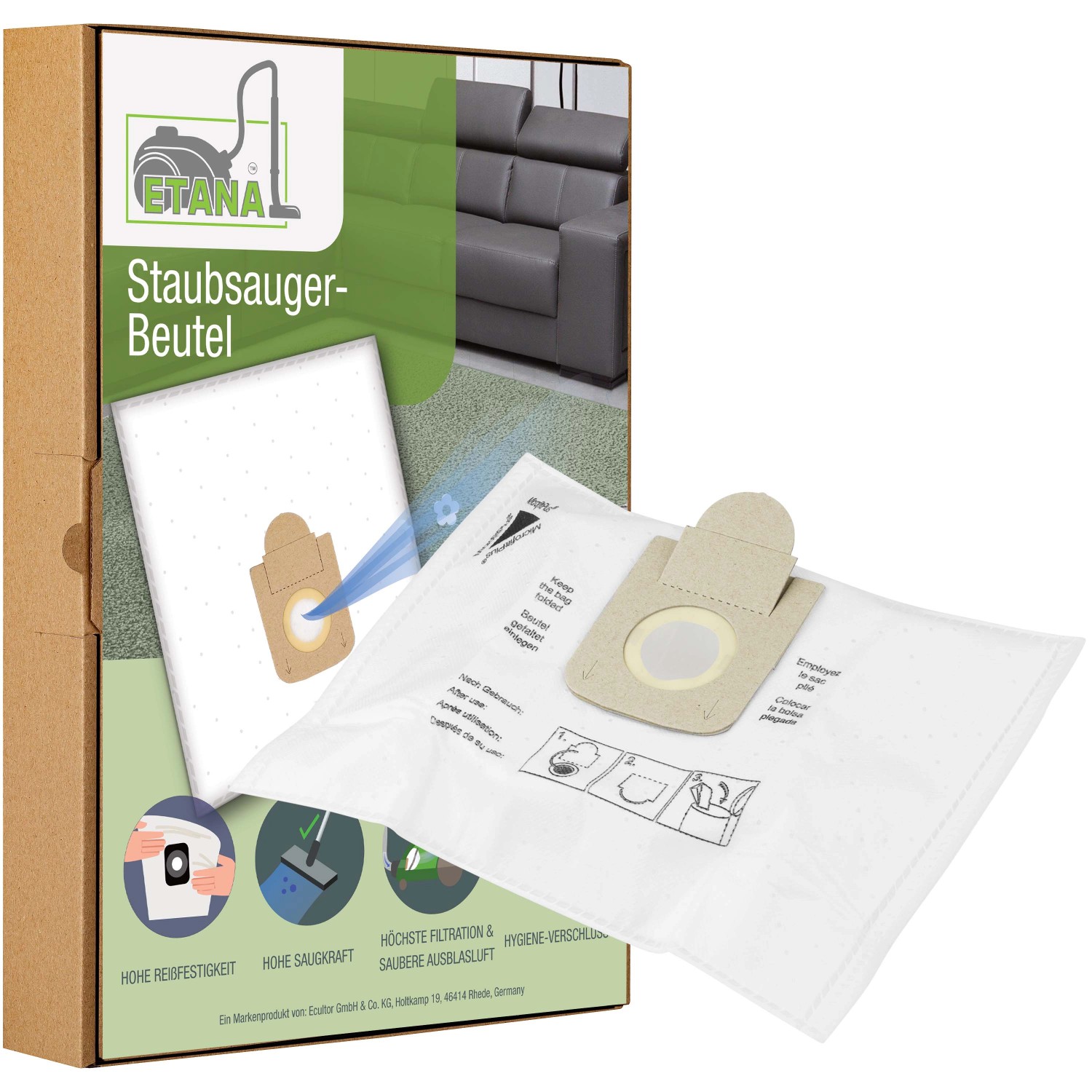 Etana 10x Staubsaugerbeutel Kompatibel Mit Rowenta RO 6400 bis 6499 Silence günstig online kaufen