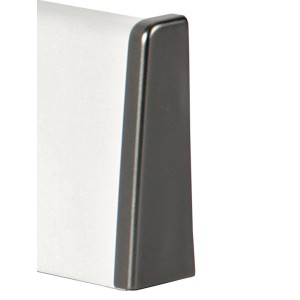 Endkappe für Sockelleiste Neo 2.0 in Chrom-Optik, Zubehör für Laminat und Parkett.