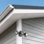 Braune Mr. Beams LED-Außenwandleuchte MB3000 mit Bewegungsmelder an Hauswand.