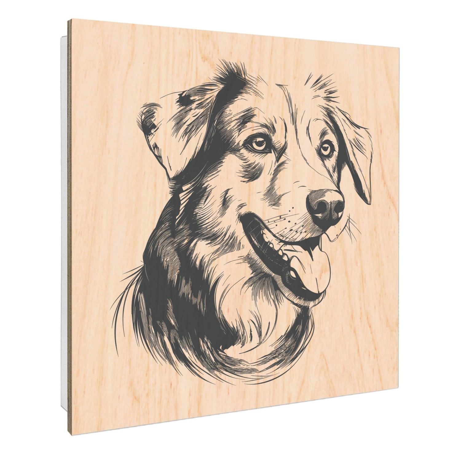 Banjado Großer Schlüsselbox Holz 30x30cm Weiß Scharnier Rechts 50 Haken Sch günstig online kaufen