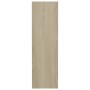 Wand-Schuhschrank in Sonoma-Eiche aus Holzwerkstoff. Helle Holzmaserung für Schuhkommode.
