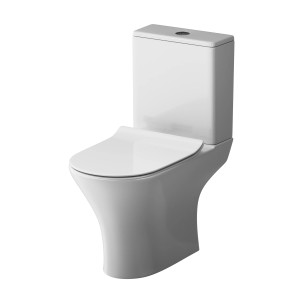 AM.PM Stand WC Toilette mit Softclosing-Sitzabdeckung Spülrandlos Tiefspül WC Flash CNA8600PSC FlashClean