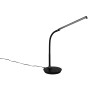 Schwarze LED-Tischleuchte Toro mit flexiblem Arm, ideal für den Schreibtisch.
