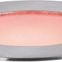 Runder Paulmann Plug & Shine RGBW Bodeneinbaustrahler aus Metall mit rotem Licht, geeignet für den Außenbereich.