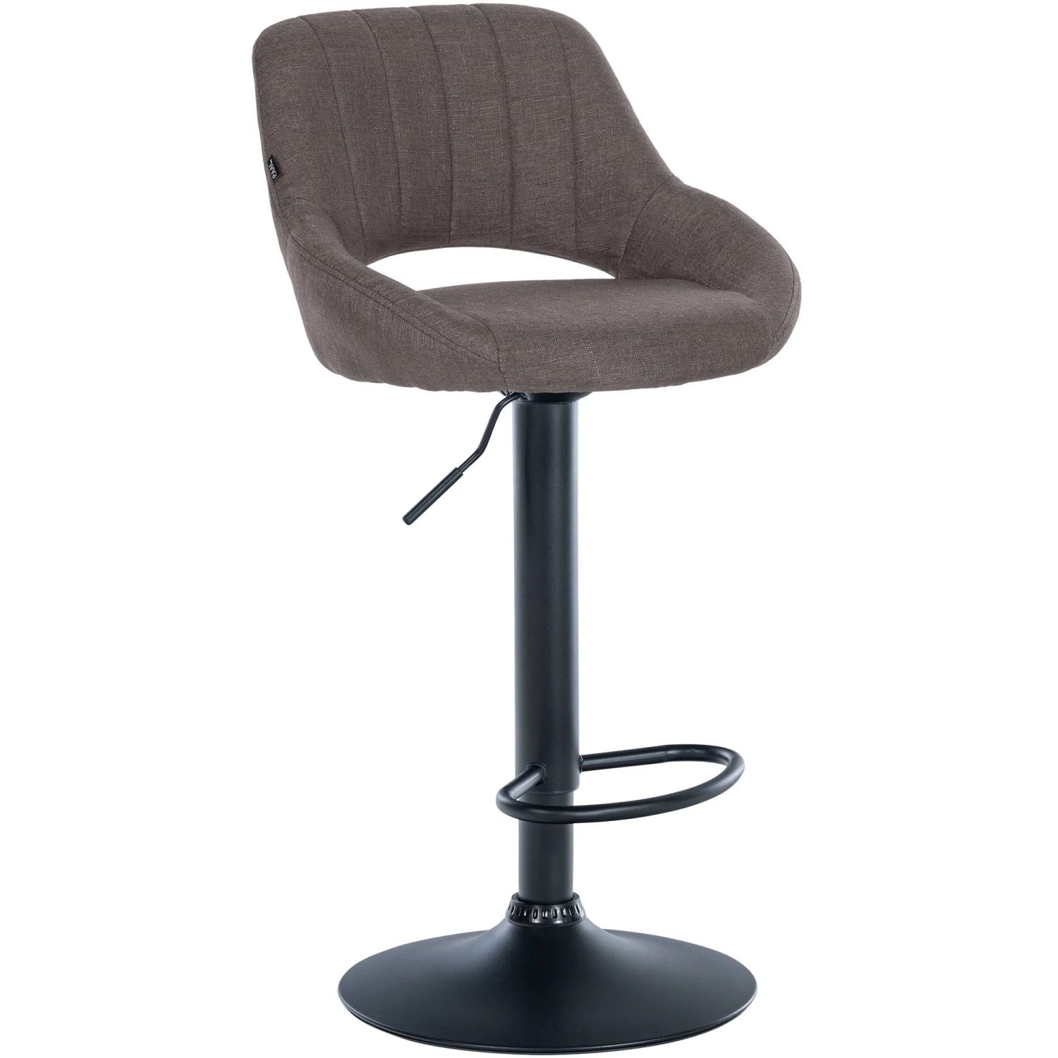 CLP Barhocker Milet Stoff Dunkelgrau/Schwarz