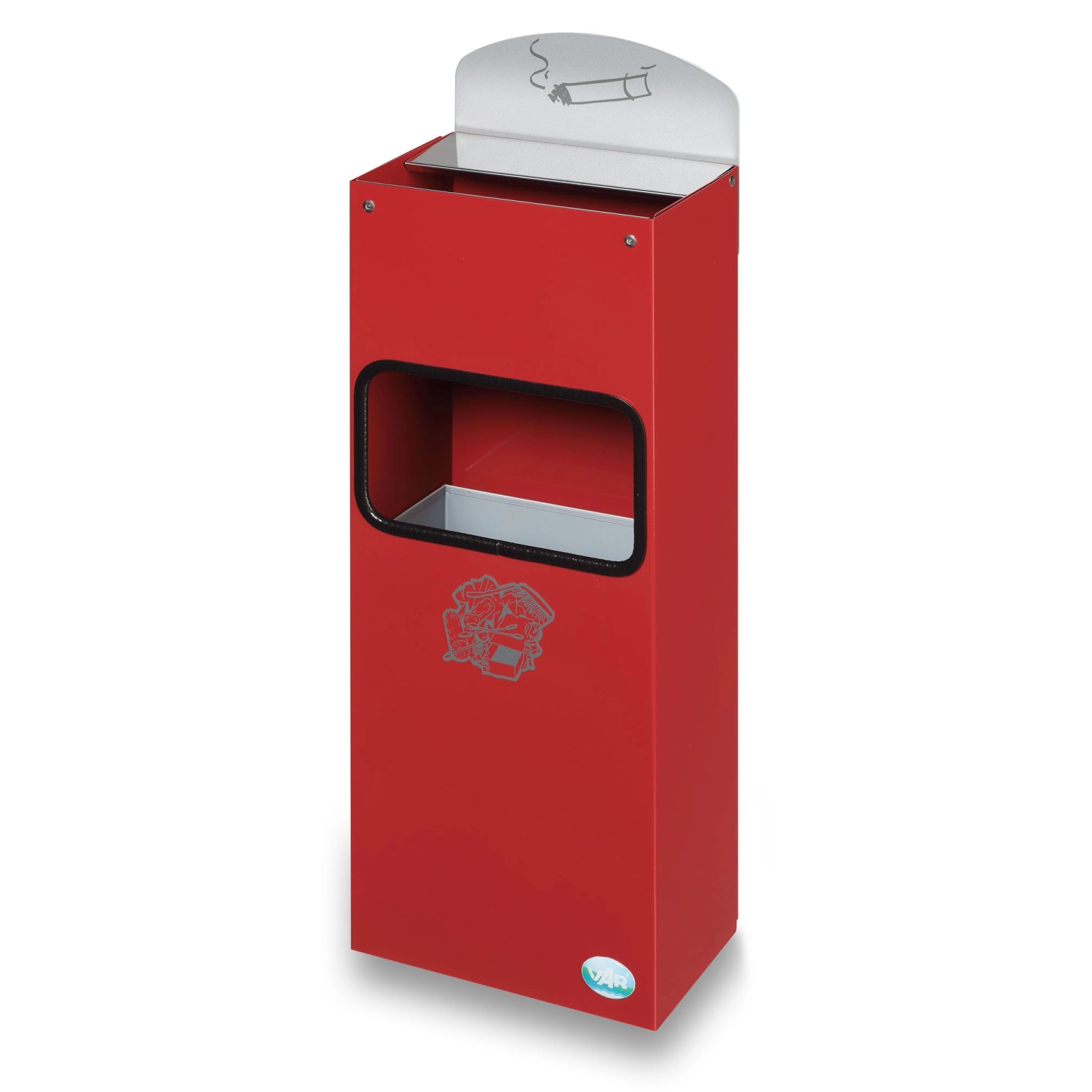 PROREGAL Robuster Wandascher Mit Schild 4 Liter HxBxT 55 x 14,5 x 22 cm Ver günstig online kaufen