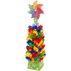 Happy People Windmühlen Set, 72 bunte Windräder für Garten, Balkon oder Schrebergarten.