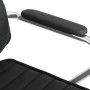 Detailansicht: Schwarzer, ergonomischer DELUKE Bürostuhl FUGOR mit Armlehne.