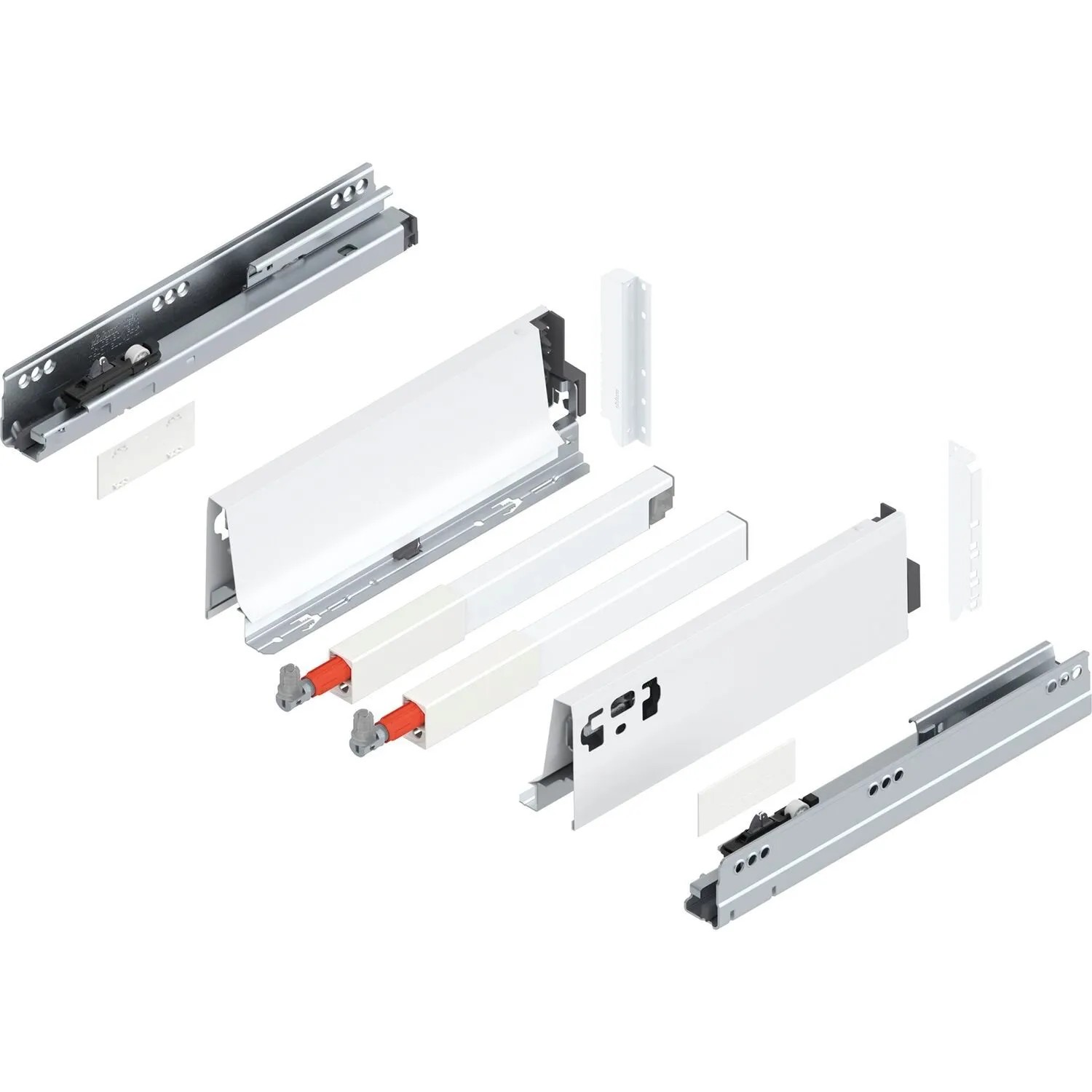 Blum D-Reling Tandembox antaro Vollauszug 270 mm 30 kg Seidenweiß 1 Paar