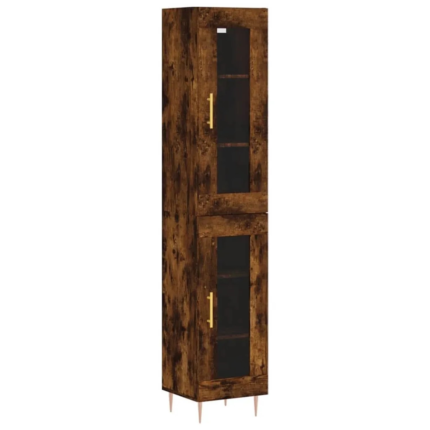 vidaXL Highboard Räuchereiche 34,5x34x180 cm Holzwerkstoff 3199422 günstig online kaufen