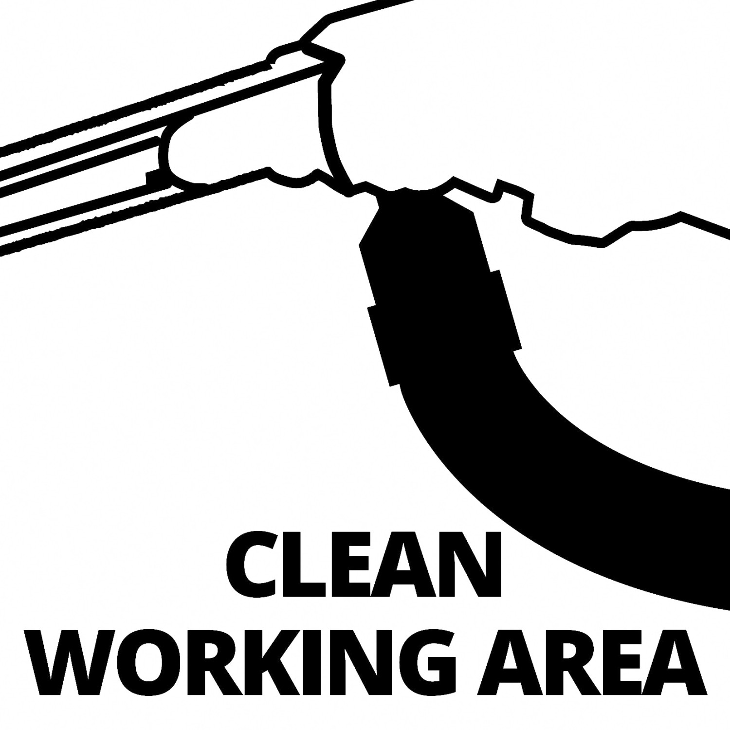 Symbolbild: Saubere Arbeitsumgebung bei Nutzung der Einhell Akku-Bandfeile.