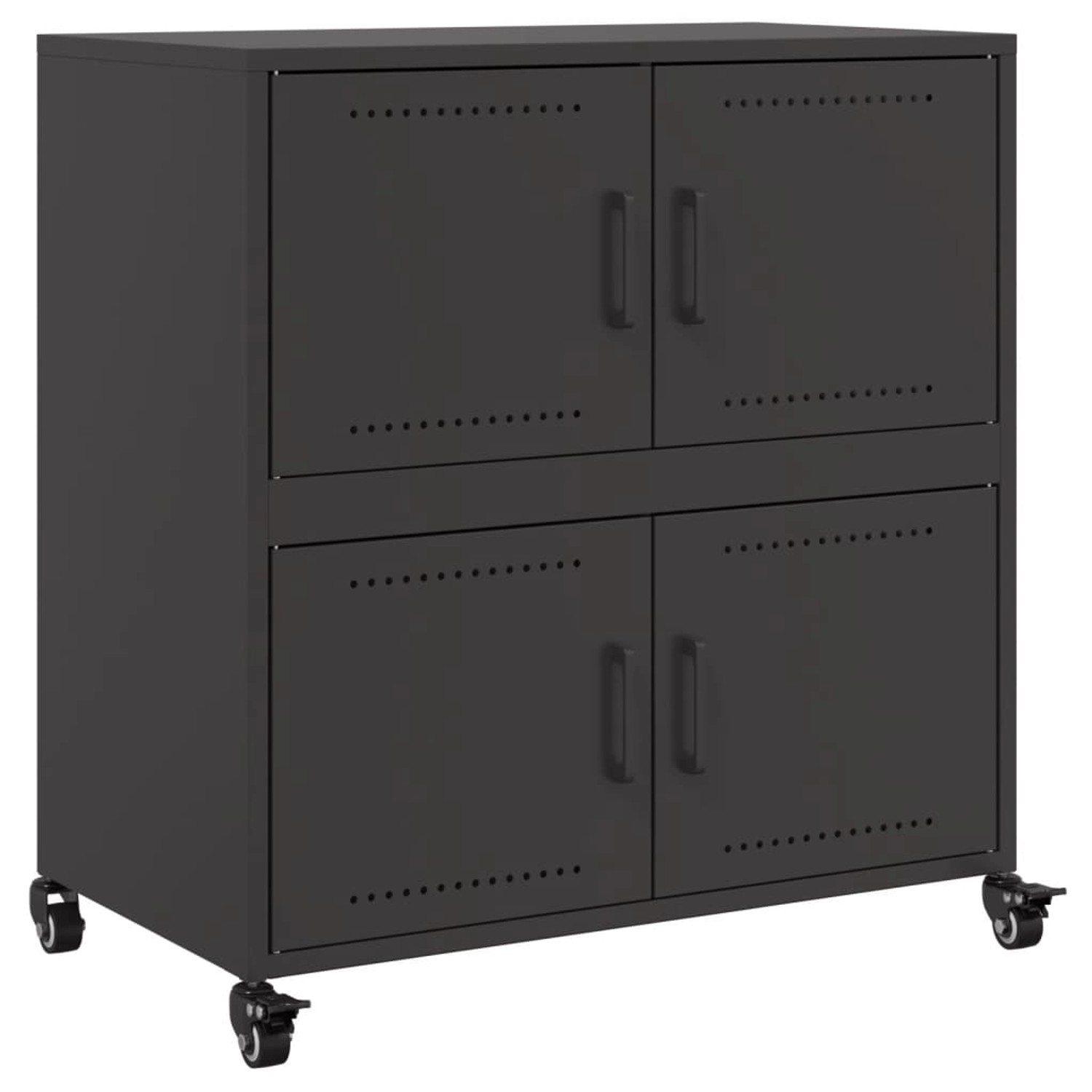 vidaXL Sideboard Schwarz 68x39x72 cm Stahl 846650 günstig online kaufen