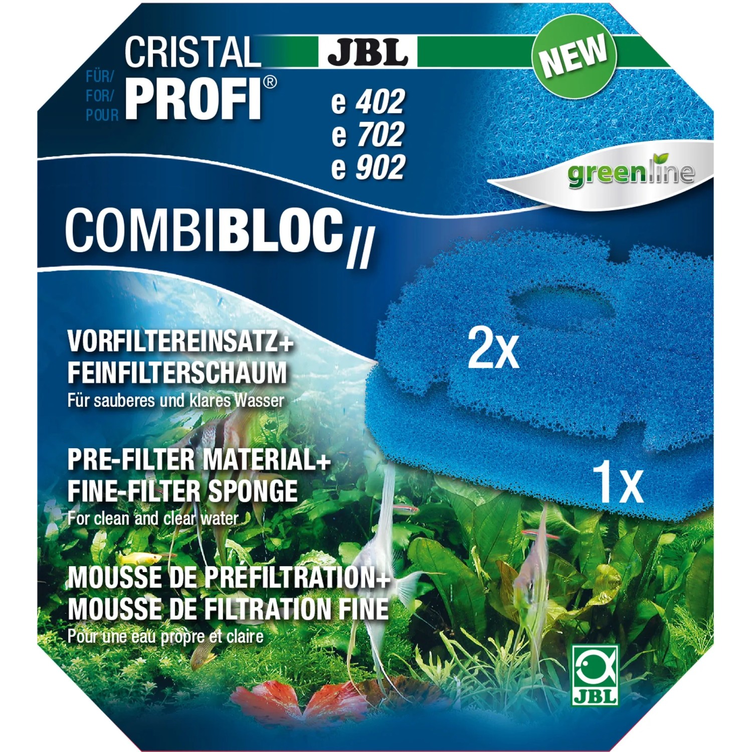 JBL CombiBloc II Filtermaterial für CristalProfi e4/7/902 Aquarium Filter.