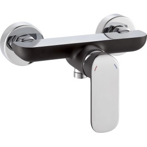 baliv Duscharmatur DU-5071 in Chrom-Schwarz, Einhebelmischer für Dusche.