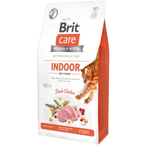 Brit Care Katzenfutter Adult Indoor Chicken, 7kg. Trockenfutter für Hauskatzen mit Huhn.