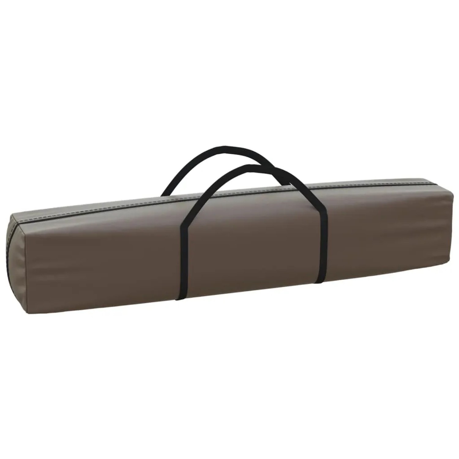 Verpacktes, faltbares Partyzelt vidaXL mit Seitenwänden, Farbe Taupe, in Tragetasche.