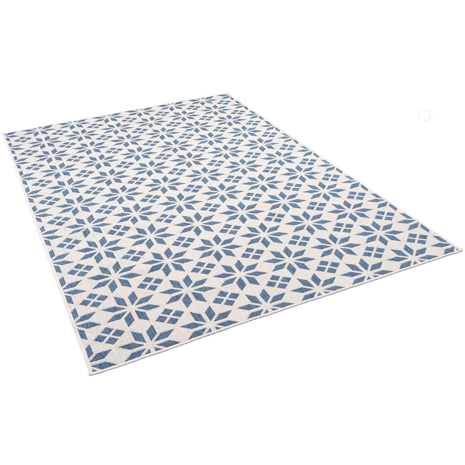 Pergamon In- und Outdoor Teppich Beidseitig Newport Fliesenoptik Blau 160x2 günstig online kaufen