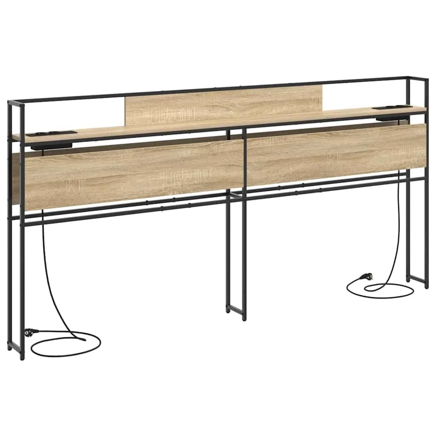 vidaXL Stauraum-Kopfteil mit Regal Sonoma-Eiche 200 cm Holzwerkstoff 859661 günstig online kaufen