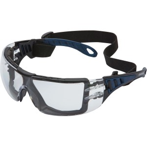 Gebol Schutzbrille Safety Guard Transparent mit UV-Filter und Gummiband.