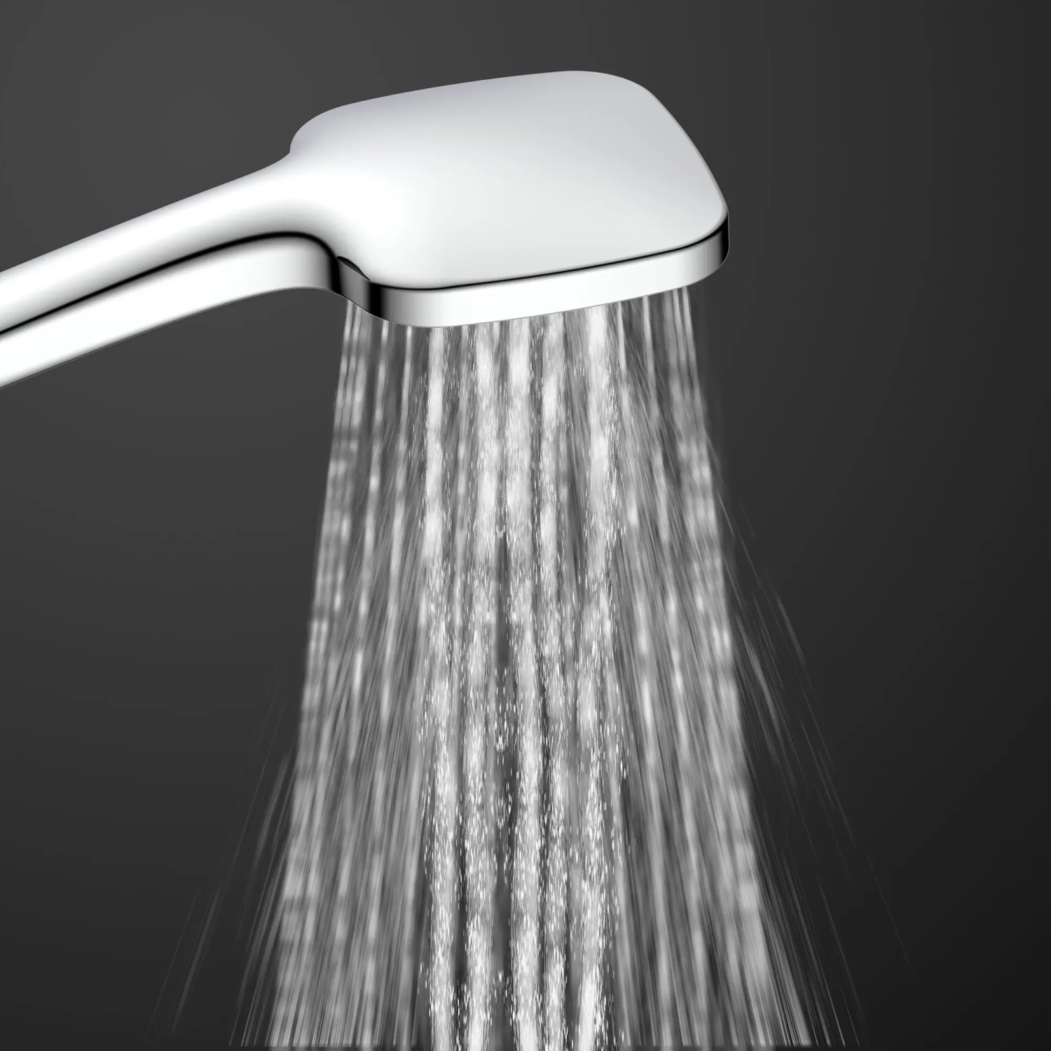 Schütte Handbrause Ravenna, Chrom/Weiß matt, mit Wasserstrahl.