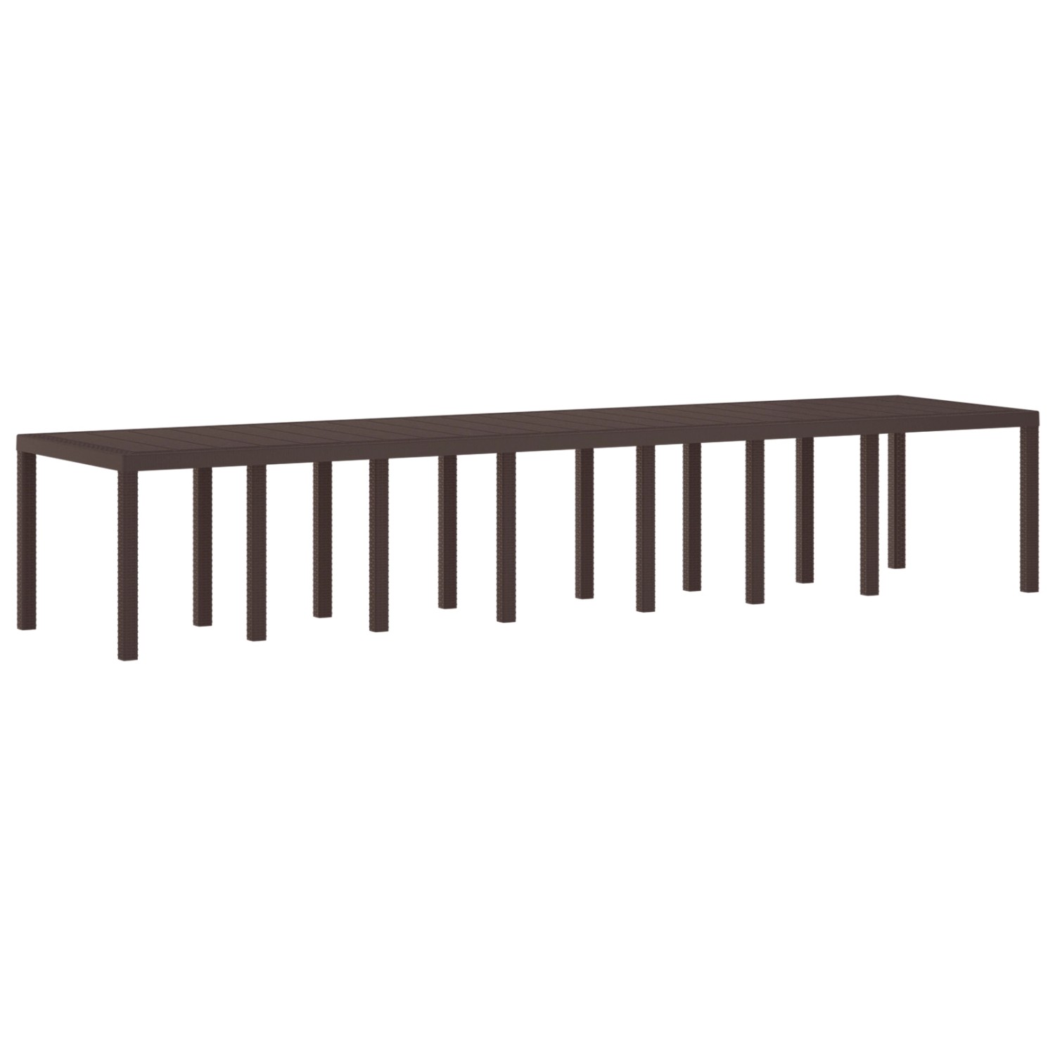 vidaXL Gartentisch Braun 400x100x73 cm Poly Rattan 3378529 günstig online kaufen
