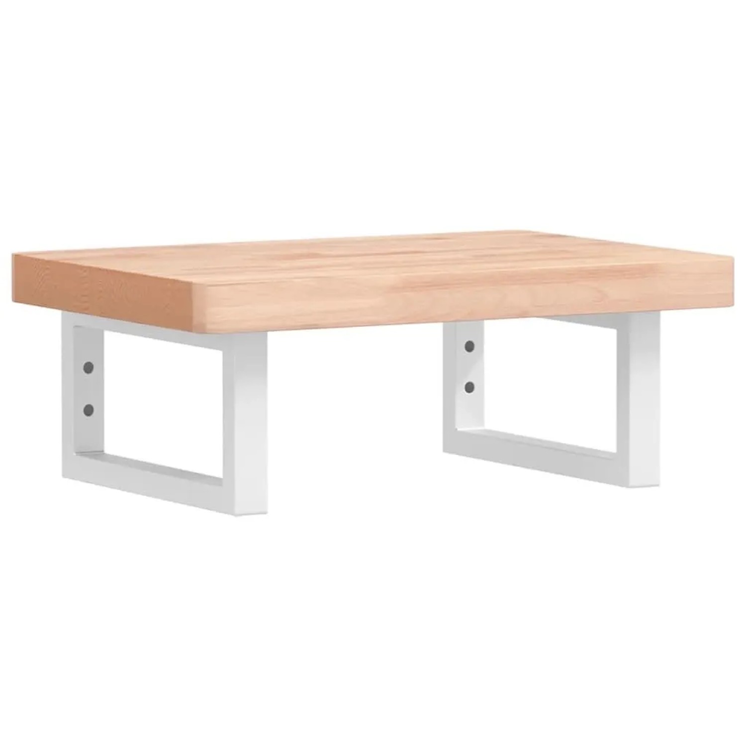 vidaXL Waschbeckenregal Wandmontage Stahl und Massivholz Buche 3302324 günstig online kaufen