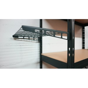 Ar Shelving Stahlgitterboden Rivet, anthrazitgrau, zur Montage in ein Rivet Regal.