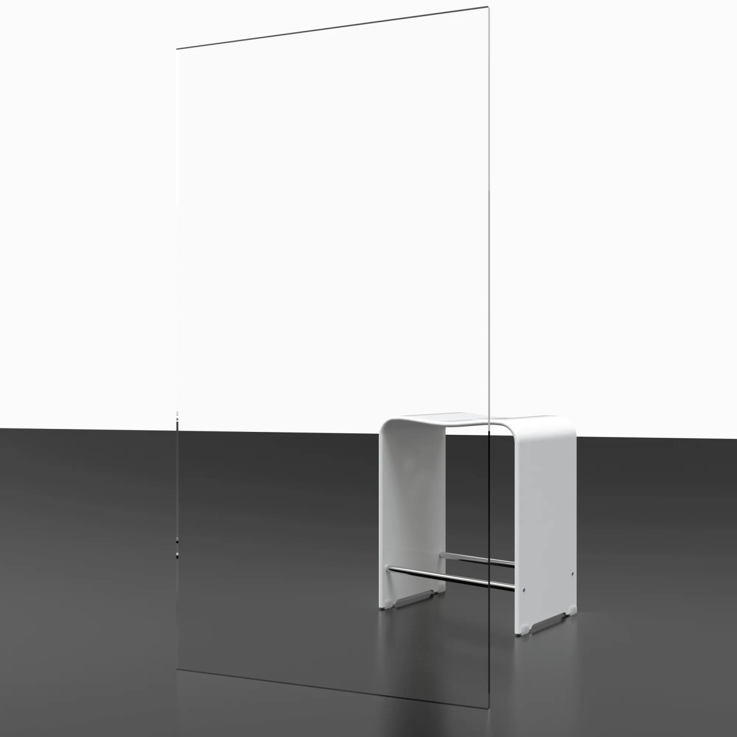 Schulte Eckeinstieg-Dusche Trend 2.0, 200x90 cm, mattweiß mit Drehtür und Seitenwand.