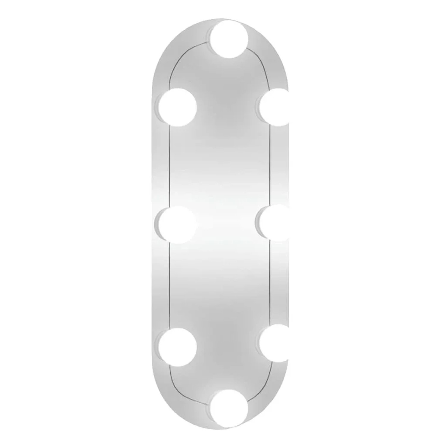 vidaXL Wandspiegel mit LED-Leuchten 15x40 cm Glas Oval 3189158 günstig online kaufen