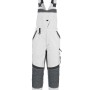 Weiße Herren-Latzhose Job Active Gr. L für Arbeitskleidung mit vielen Taschen und Stretcheinsatz.