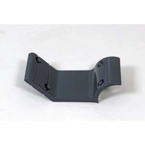 Handlaufkonsole aus Aluminium in Anthrazit, Zubehör für Holzhandläufe, 2er Set, Durchmesser 40 mm.