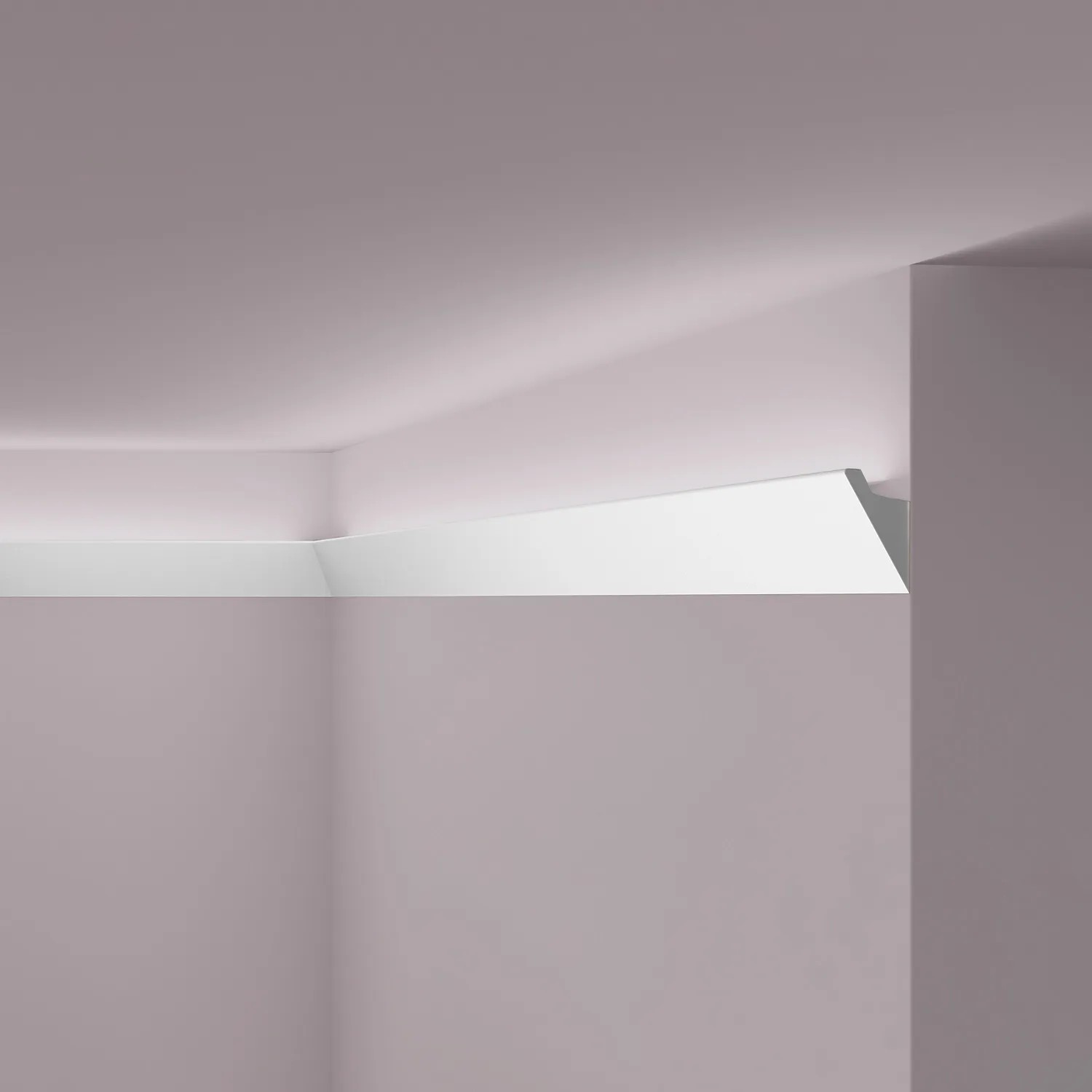 NOEL & MARQUET NMC IL4 WALLSTYL Eckleiste Zierleiste Stuckleiste für Indirekte Beleuchtung 2 m 200 cm x 3,6 cm x 6 cm Grau