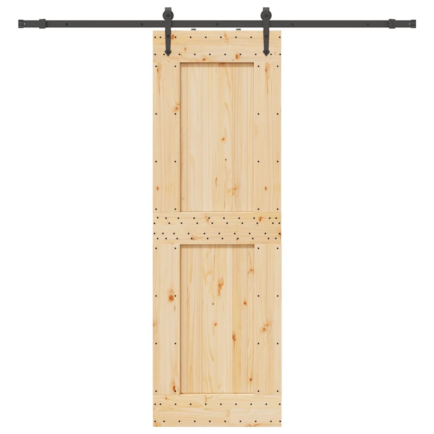 vidaXL Schiebetür mit Beschlag 70x210 cm Massivholz Kiefer 3332742 günstig online kaufen