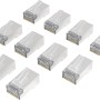 10 Hama Netzwerkstecker CAT 6A, 10 Gbit/s, geschirmt für schnelle Datenübertragung.
