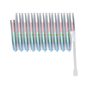 MaxLED 500 BasisCOB LED-Streifen, 3m, flexibel, zeigt RGBW-Farben in Segmenten, mit Stecksystem.
