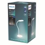 Verpackung der weißen Philips Rock LED Schreibtischleuchte mit Akku und USB-Ladefunktion.