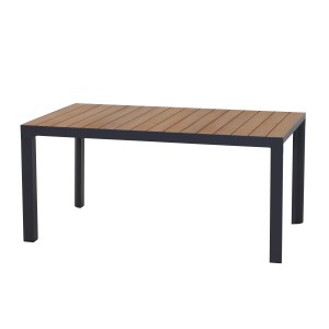 Rechteckiger Siena Garden Gartentisch Silva aus Teakholz mit Aluminiumgestell, 90x160,5 cm.