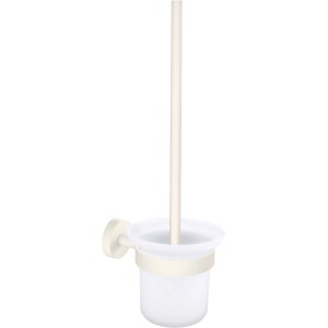 Tesa Moon WC-Bürstenhalter, matt weiß mit Glasbehälter. WC-Bürste zur Wandmontage.