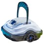 Akku-Poolroboter Orca 45 CL in Weiß und Schwarz mit blauem Griff für die Poolbodenreinigung.