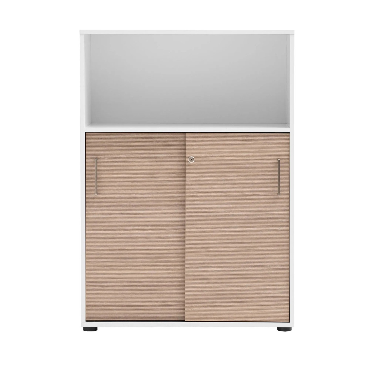 Schildmeyer Highboard Metz Schiebetür 113,4 cm x 80,1 cm x 38,2 cm Mattweiß