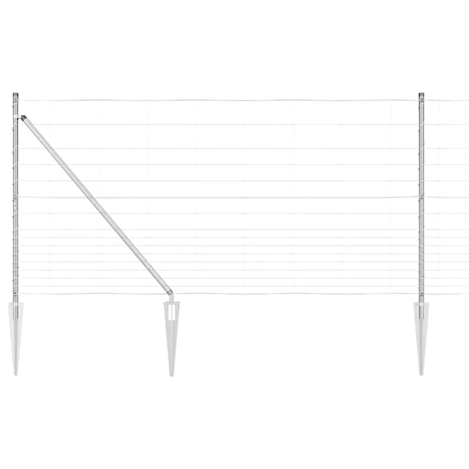 vidaXL Zaunpfosten Galvanisiert 50 x 1,2 m Stahl 3351458 günstig online kaufen