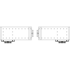 Draufsicht: Sjöbergs Hobelbank Elite 2000 aus Buche mit doppelter Zange und Bankhaken.