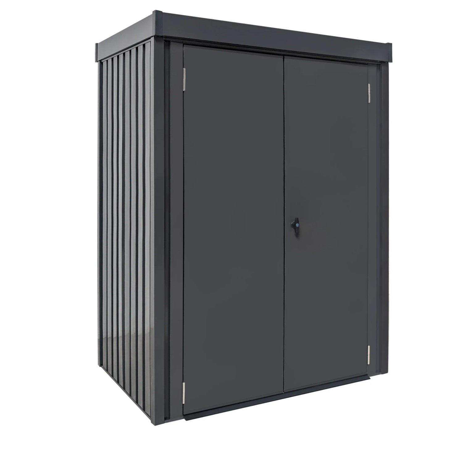 osoltus Premium Metall Mini Gerätehaus 100x135 Cm Grau 185 Cm Hoch