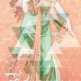 Komar Vlies Fototapete Printemps, 100x280cm, mit Jugendstil-Frau und Blumenmuster.