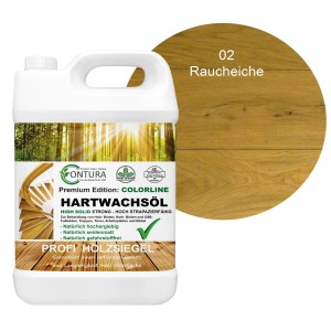 Contura Hartwachsöl Colorline Raucheiche, 2,5L. Holzöl für Parkett, Dielen und Möbel.