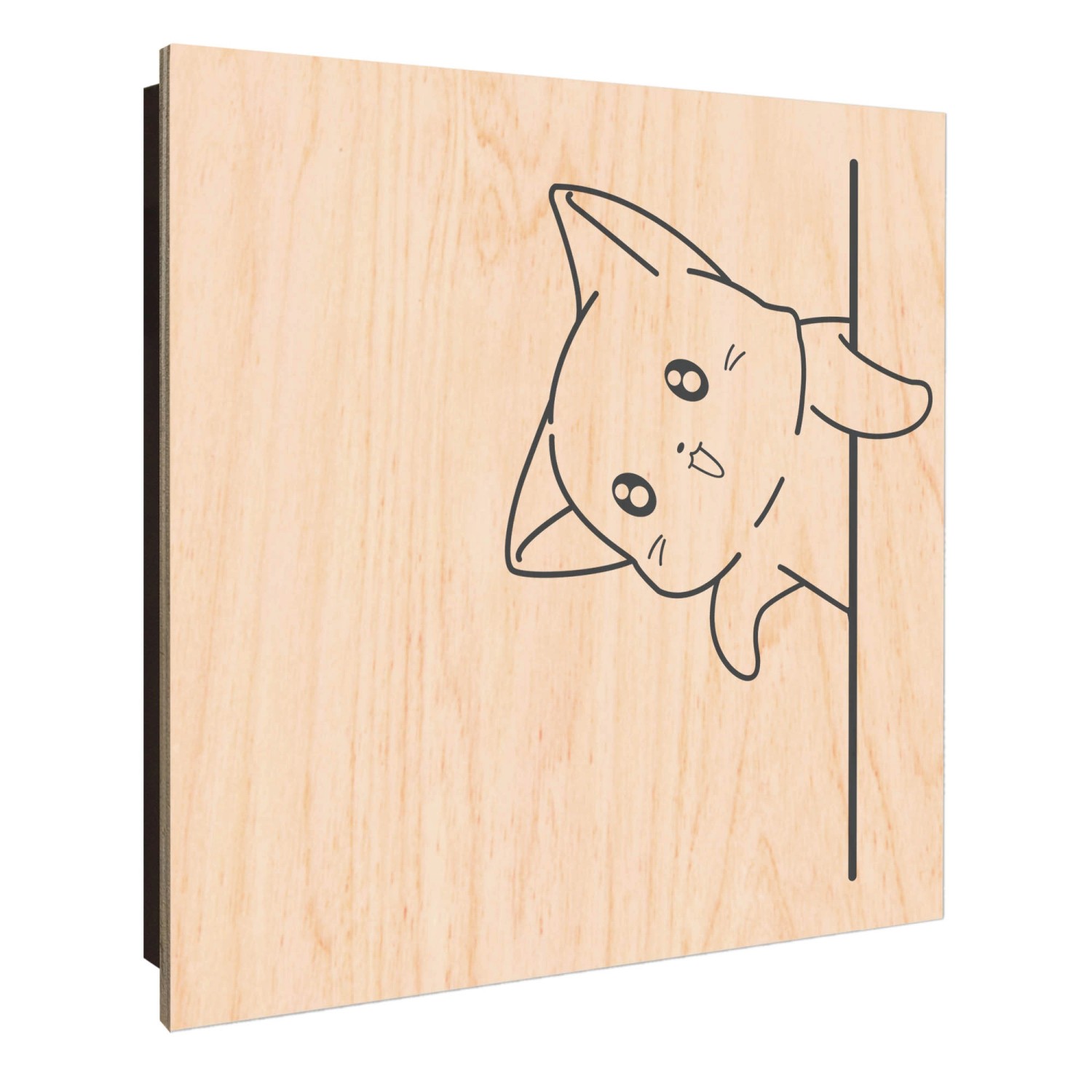 Banjado Großer Schlüsselkasten Holz 30x30cm Schwarz Scharnier Links 50 Hake günstig online kaufen